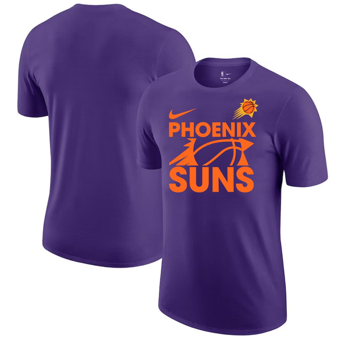 Men 2025 NBA Phoenix Suns Purple Nike T shirts style 1